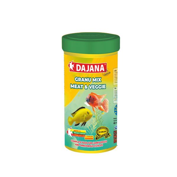 Dajana Granu Meat-Veggie Mix Akvaryum Balık Yemi (500 Gr, 100 Ml)