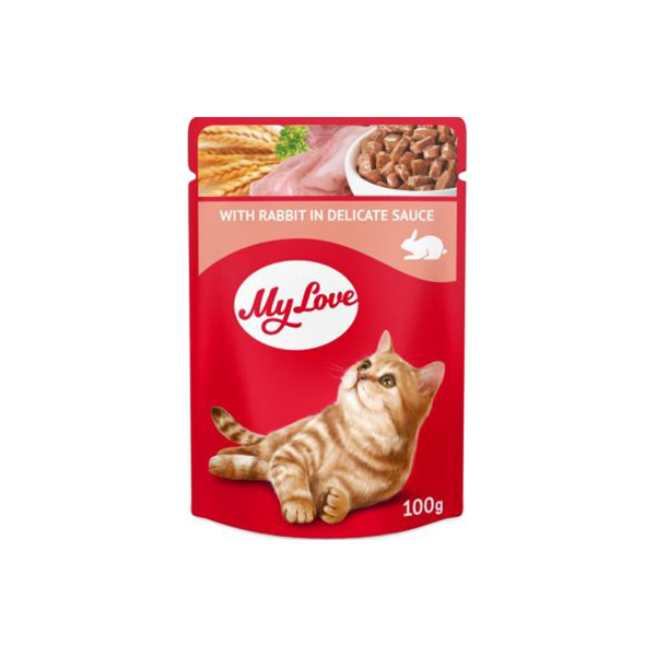 My Love Soslu Tavşan Etli Pouch Konserve Kedi Maması