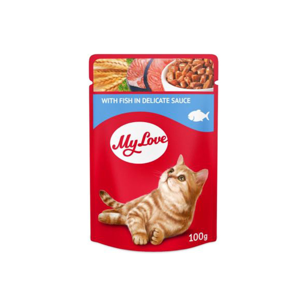 My Love Soslu Balık Etli Pouch Konserve Kedi Maması