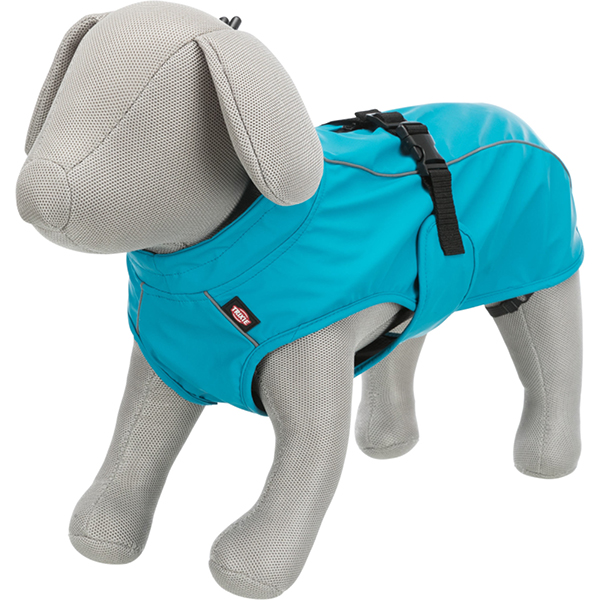 Trixie Vimy Dolgulu ve Yansıtıcı Köpek Yağmurluğu (Kırmızı, 40 Cm, Small)