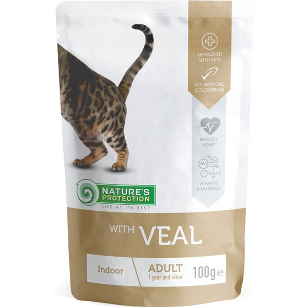 Natures Protection İndoor Dana Etli Pouch Yetişkin Kedi Maması