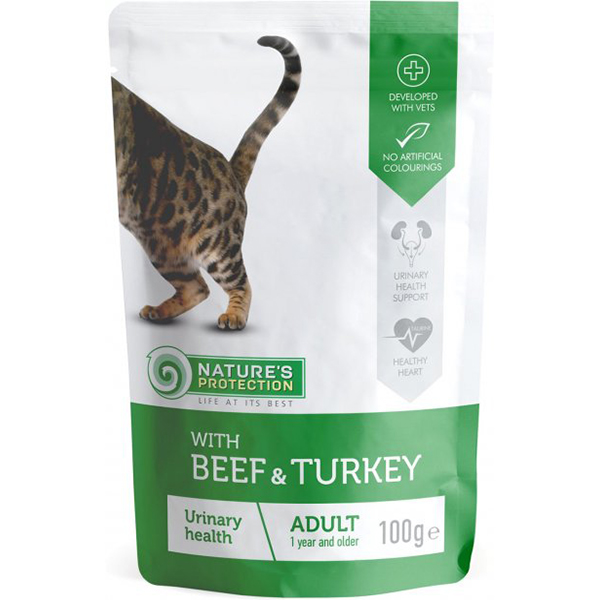 Natures Protection Urinary Sığır ve Hindili Yetişkin Konserve Kedi Maması
