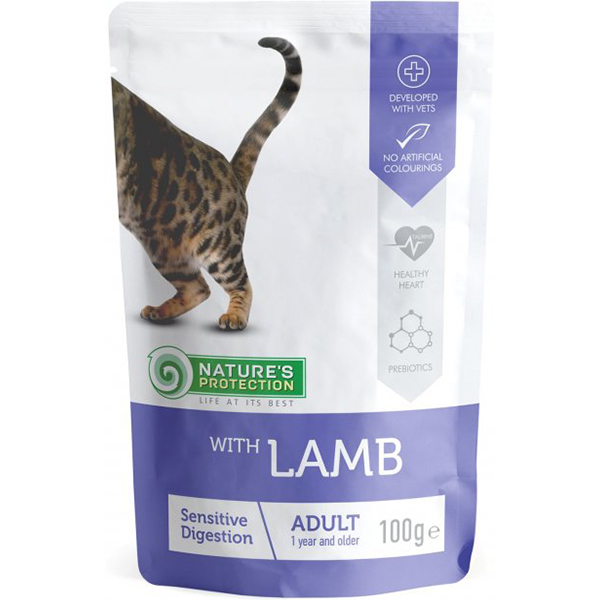 Natures Protection Kuzu Etli Pouch Yetişkin Kedi Maması