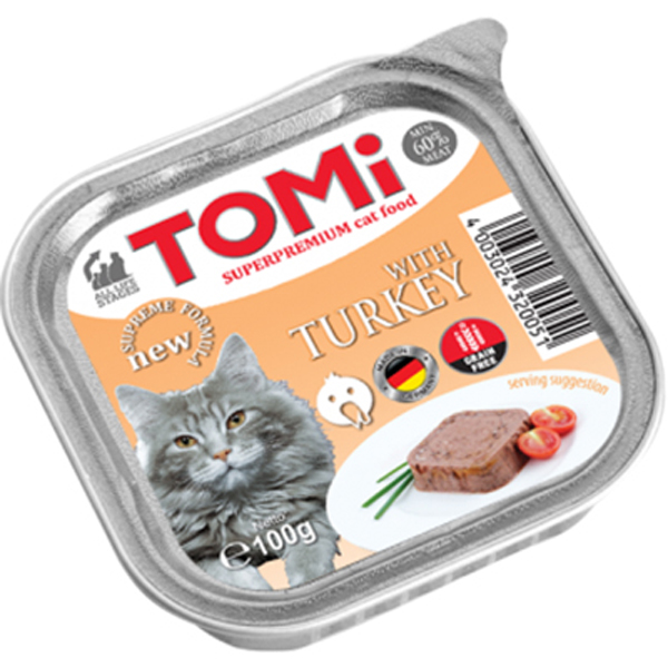 Tomi Hindili Pate Yetişkin Konserve Kedi Maması