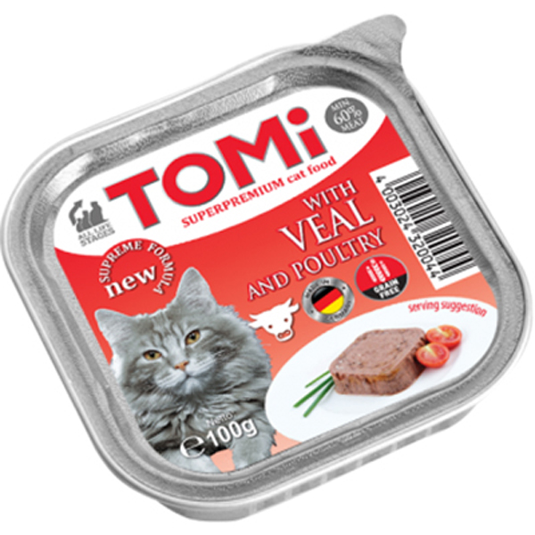 Tomi Dana ve Kanatlı Etli Pate Yetişkin Konserve Kedi Maması