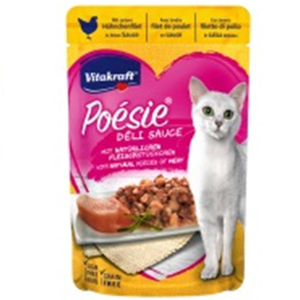 Vitakraft Poesie Sos İçerisinde Tavuk Etli Yetişkin Kedi Konservesi