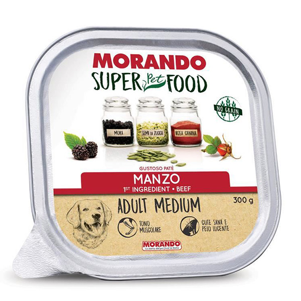 Morando Super Food Orta Irk Biftekli Yetişkin Köpek Konservesi