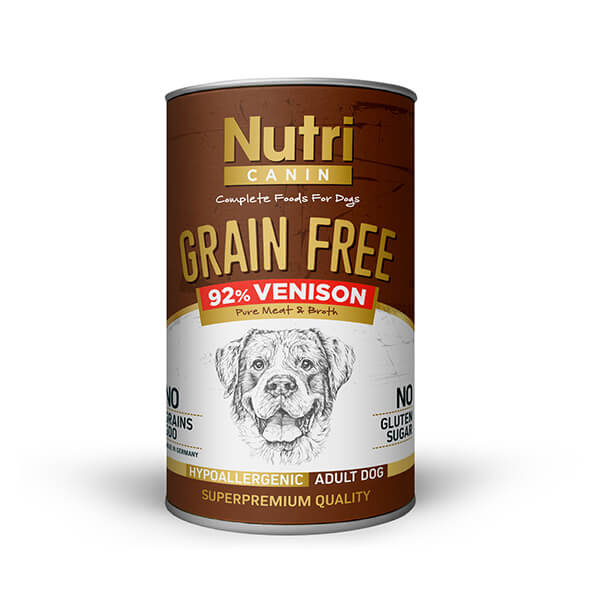 Nutri Canin Tahılsız Geyik Etli Yetişkin Konserve Köpek Maması