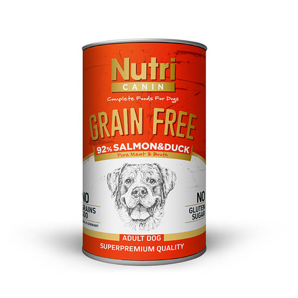 Nutri Canin Tahılsız Somon ve Ördekli Yetişkin Konserve Köpek Maması