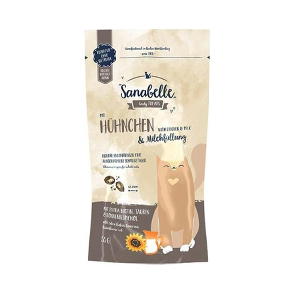 Sanabelle Crispies Tavuklu ve Sütlü Kedi Ödül Maması