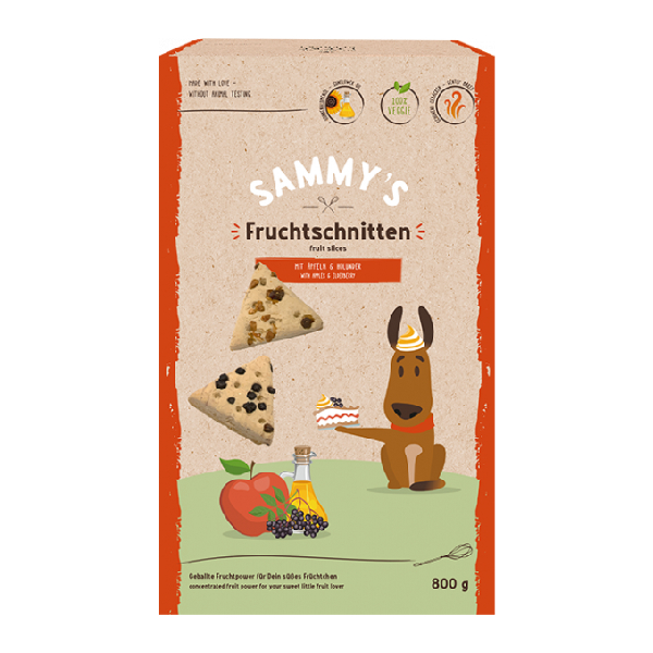 Sammy's Fruit Slices Elmalı ve Mürverli Köpek Ödül Bisküvisi