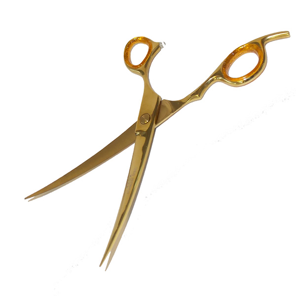 Gold Kedi ve Köpek Traşı Eğri Makası (Gümüş, 7 İnç)