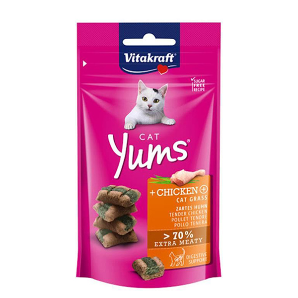 Vitakraft Tavuklu ve Kedi Otlu Yumuşak Kedi Ödül Maması