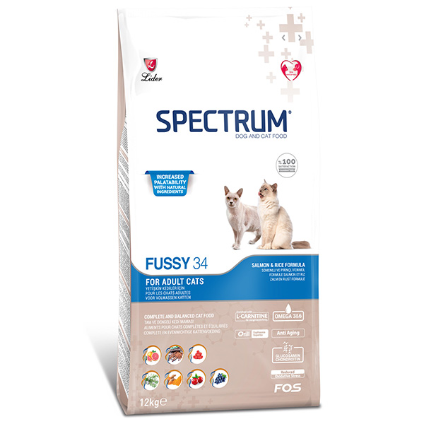 Spectrum Fussy34 Hipoalerjenik Somonlu Seçici Yetişkin Kedi Maması