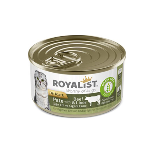 Royalist Pate Biftek ve Ciğerli Ezme Yetişkin Konserve Kedi Maması