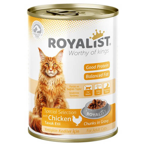 Royalist Tavuklu Parça Etli Gravy Yetişkin Konserve Kedi Maması
