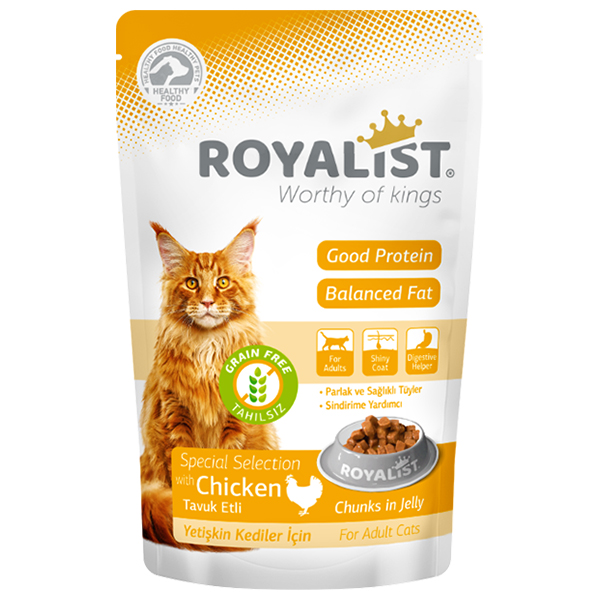 Royalist Tahılsız Tavuklu Jöleli Yetişkin Konserve Kedi Maması