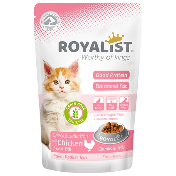 Royalist Kitten Tahılsız Tavuklu Jöleli Yavru Konserve Kedi Maması