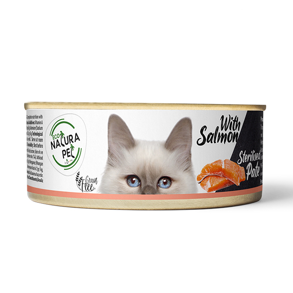 Eco Natura Sterilised Somonlu Kısırlaştırılmış Konserve Kedi Maması