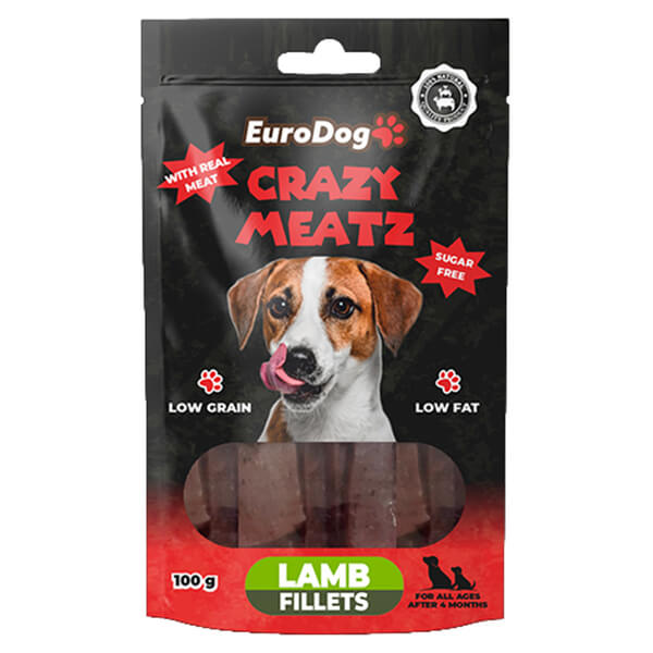 Euro Dog Kuzulu Fileto Doğal Köpek Ödül Maması