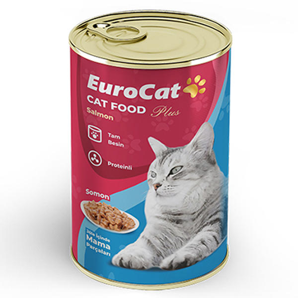 Euro Cat Somonlu Yetişkin Konserve Kedi Maması