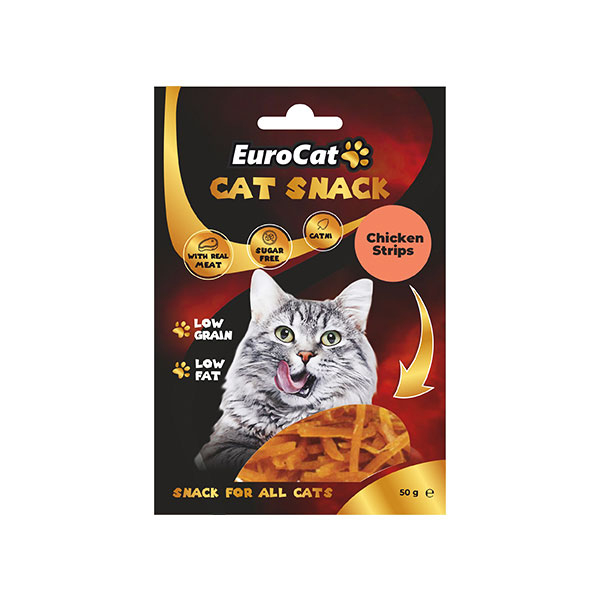 Euro Cat Tavuklu Düşük Tahıllı Catnipli Şerit Kedi Ödül Maması