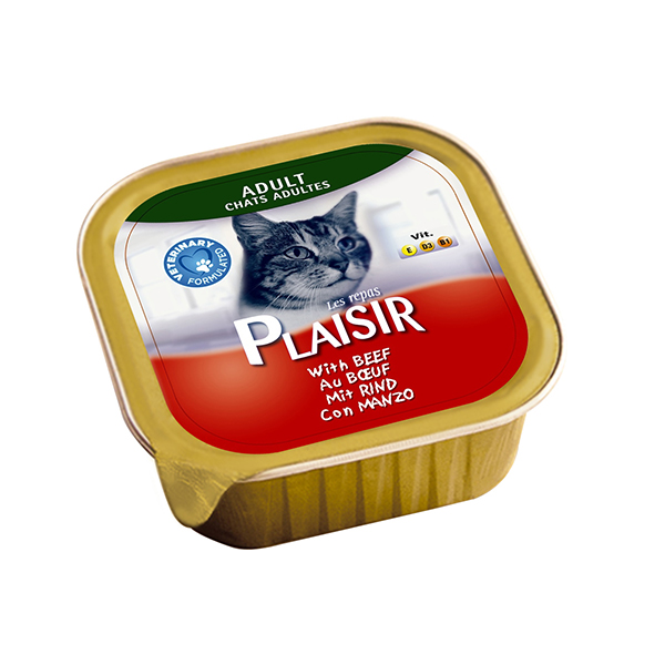 Plaisir Sığır Etli Pate Konserve Kedi Maması
