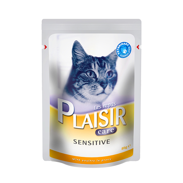 Plaisir Care Sensitive Kümes Hayvanlı Pouch Konserve Kedi Maması