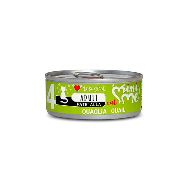 Disugual Mini Me 4 Bıldırcın Etli Pate Yetişkin Konserve Kedi Maması