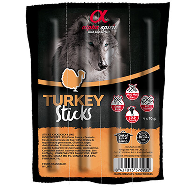 Alpha Spirit Hindili Sticks Köpek Ödül Maması
