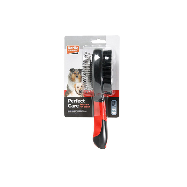 Karlie Çift Taraflı Pro Köpek Tüy Tarama Fırçası (22.5x6 Cm, Small)