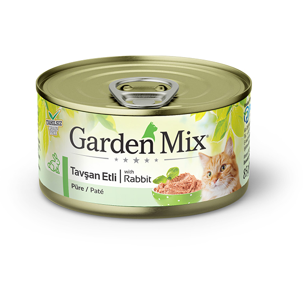 Garden Mix Tavşan Etli Tahılsız Kıyılmış Konserve Kedi Maması