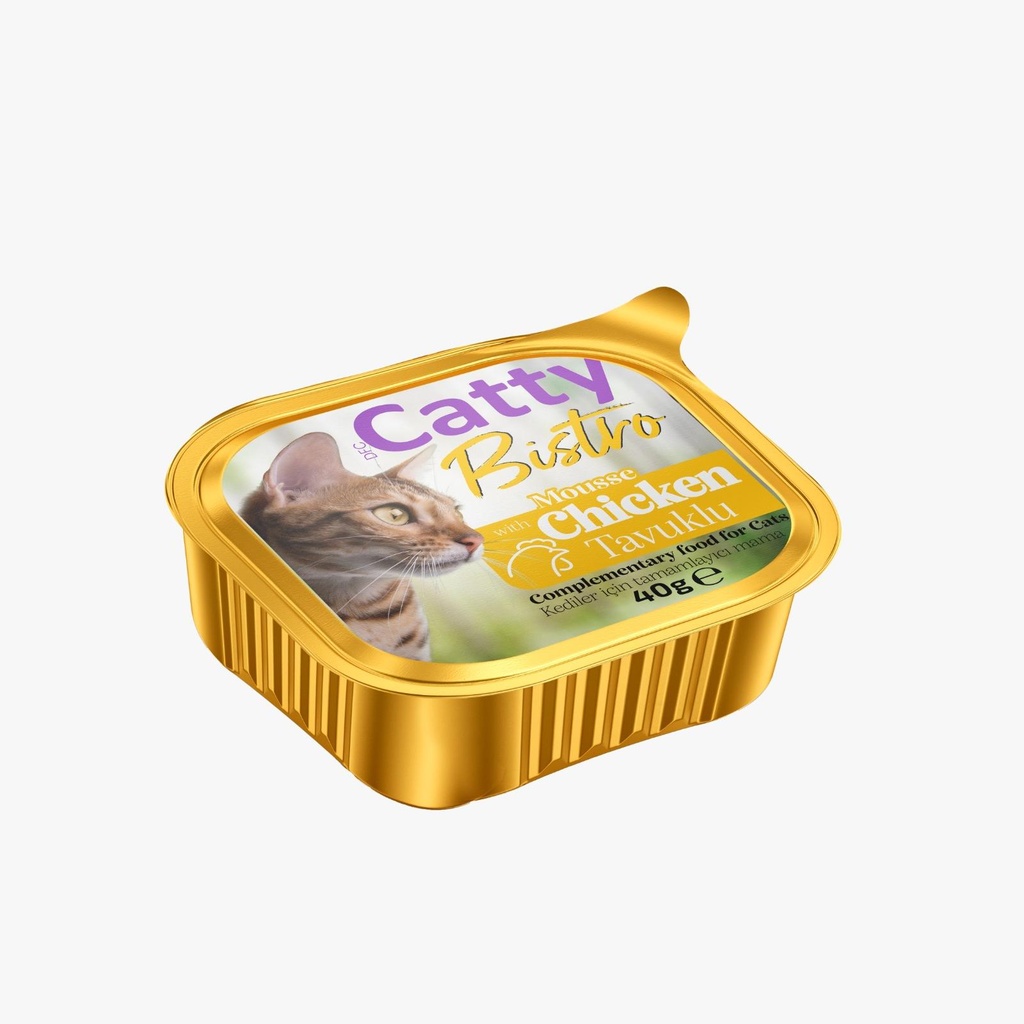 [8680542873526] Catty Bistro Mousse Tavuklu Yetişkin Kedi Konservesi (1 Adet)