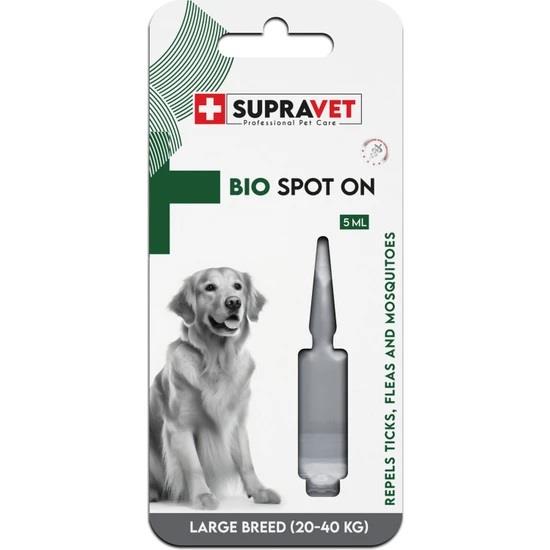 [SUP056-1] Supravet Büyük Irk Köpek Deri ve Tüy Bakım Yağı; Bit, Pire, Kene Dış Parazit Ense Damlası 20-40 kg (5 ml) 1 Adet