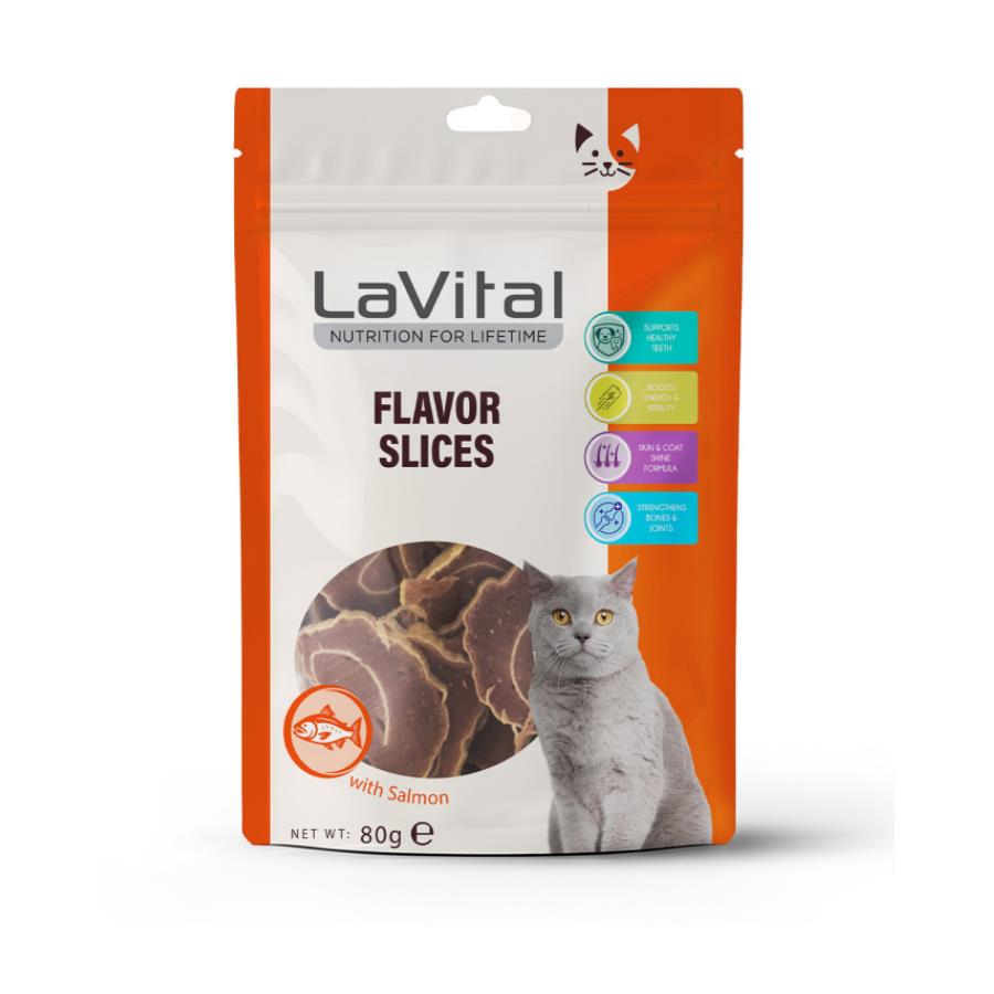 LaVital Somonlu Suşi Dilimleri Kedi Ödül Maması 80 Gr