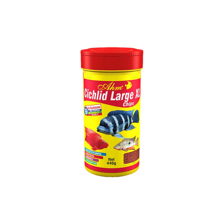 [696-30458] Ahm Cichlid Large Xl Chips İri Cichlid Balığı Yemi 1000 Ml