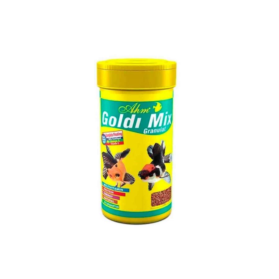 [696-30410] Ahm Goldi Mix Granulat Granül Balık Yemi 1000 Ml