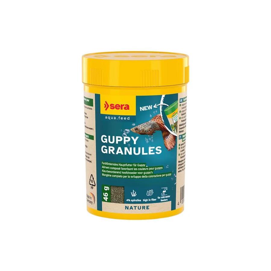 [100-0710] Sera Guppy Granules Lepistes Balığı Yemi 100 Ml 46 Gr