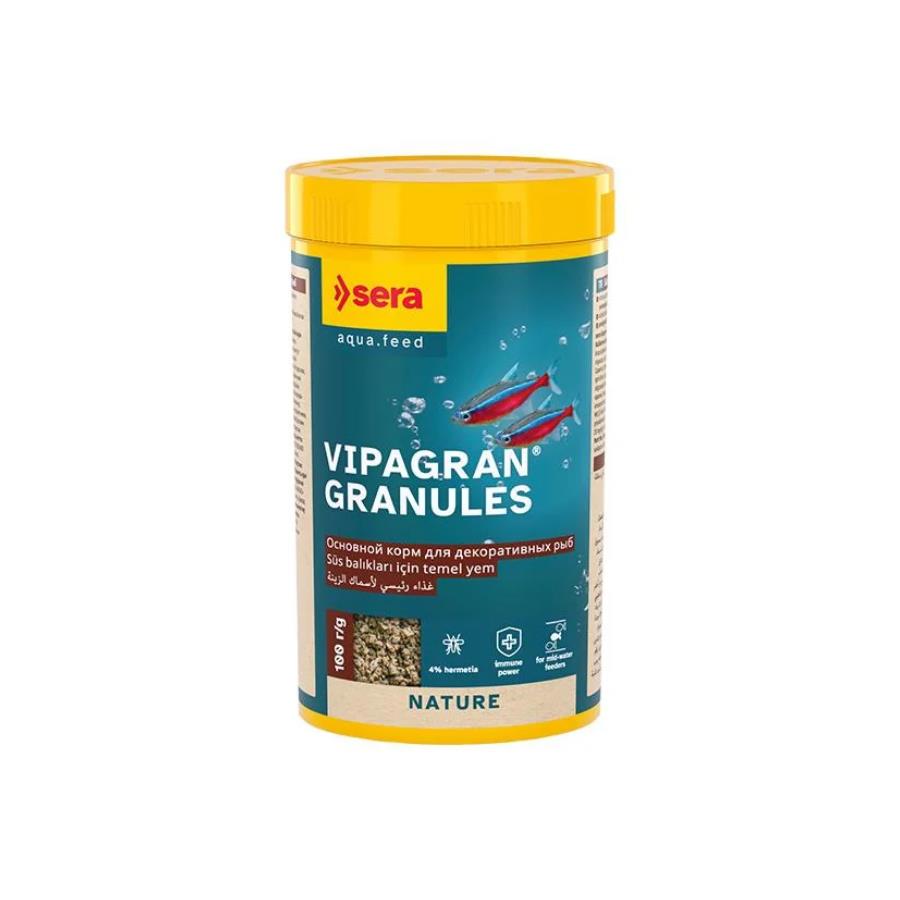[100-0202] Sera Vipagran Granules Süs Balığı Yemi 250 Ml 100 Gr