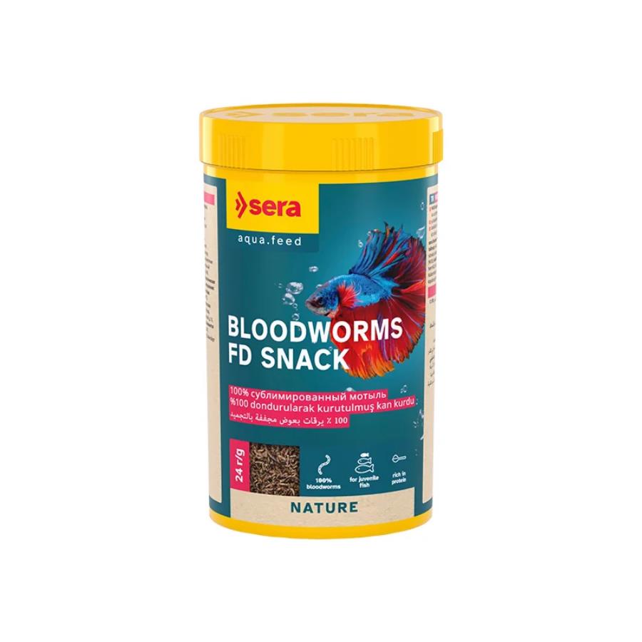 [100-1150] Sera Bloodworms FD Snack Kan Kurdu 250 Ml 24 Gr