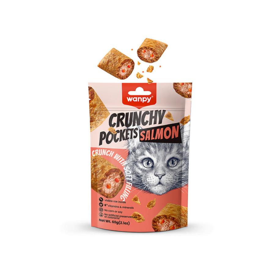 Wanpy Crunch Somonlu Kedi Ödül Maması 60 Gr
