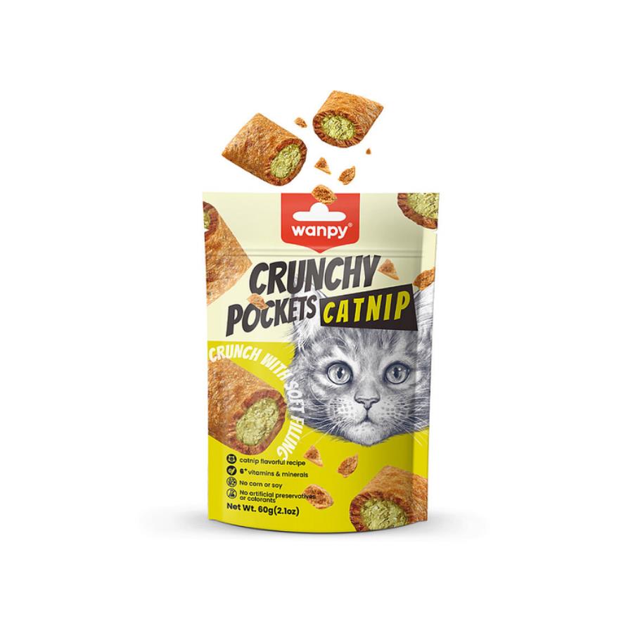 Wanpy Crunch Catnip ve Tavuklu Kedi Ödül Maması 60 Gr