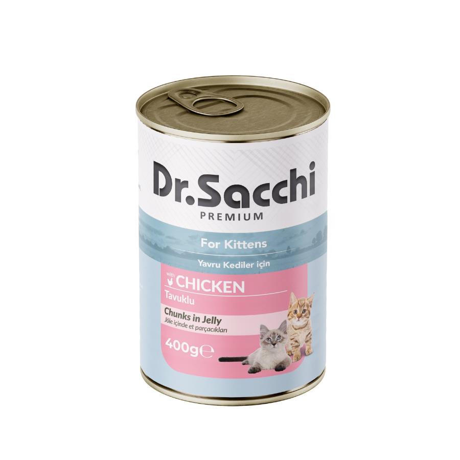 [8690286598104] Dr.Sacchi Tavuklu Yavru Kedi Konservesi 400 gr