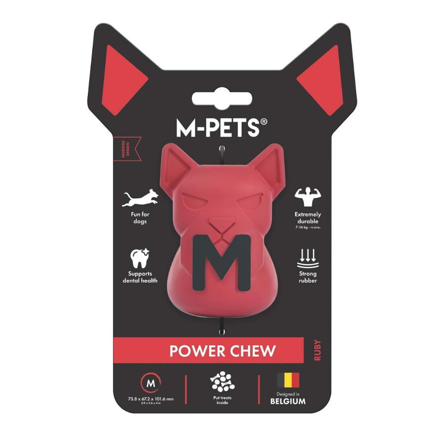 [10674605] M-Pets Power Chew Kauçuk Köpek Ödül Oyuncağı Ruby M