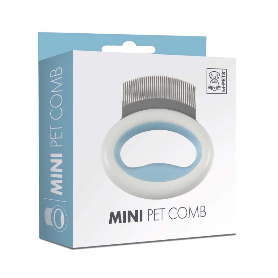 [10121299] M-Pets Mini Mavi Yumuşak Dişli Mini Tarak