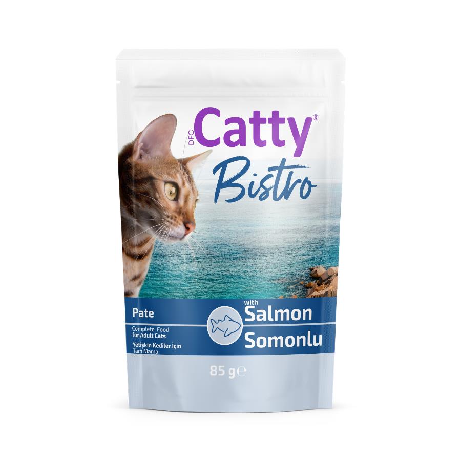 [8680542873717] Catty Bistro Somonlu Yetişkin Kedi Konservesi 85 Gr