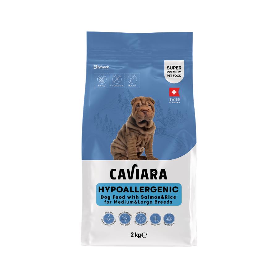 Caviara Hipoalerjenik Somonlu ve Pirinçli Orta ve Büyük Irk Yetişkin Köpek Maması