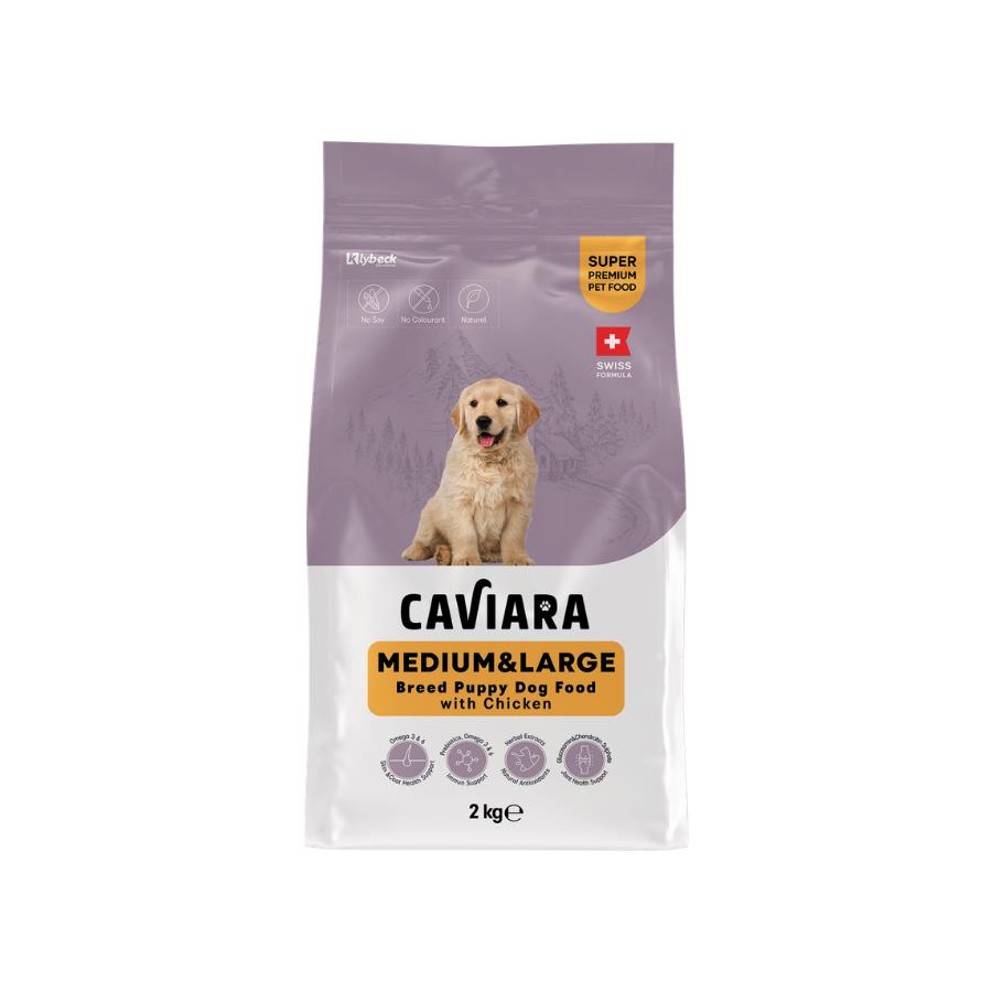 [KL-001] Caviara Tavuklu Orta ve Büyük Irk Yavru Köpek Maması (2 Kg)