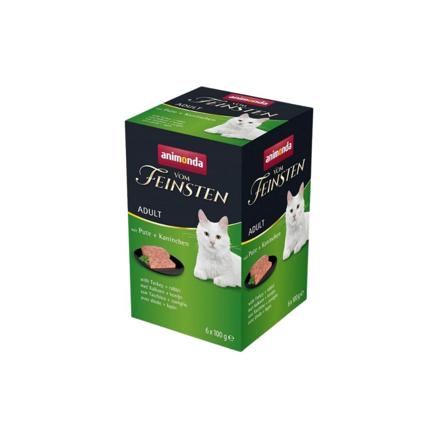 [200-084224] Animonda VomFeinsten Hindili ve Tavşanlı Yetişkin Kedi Konservesi 100 gr x 6 Adet