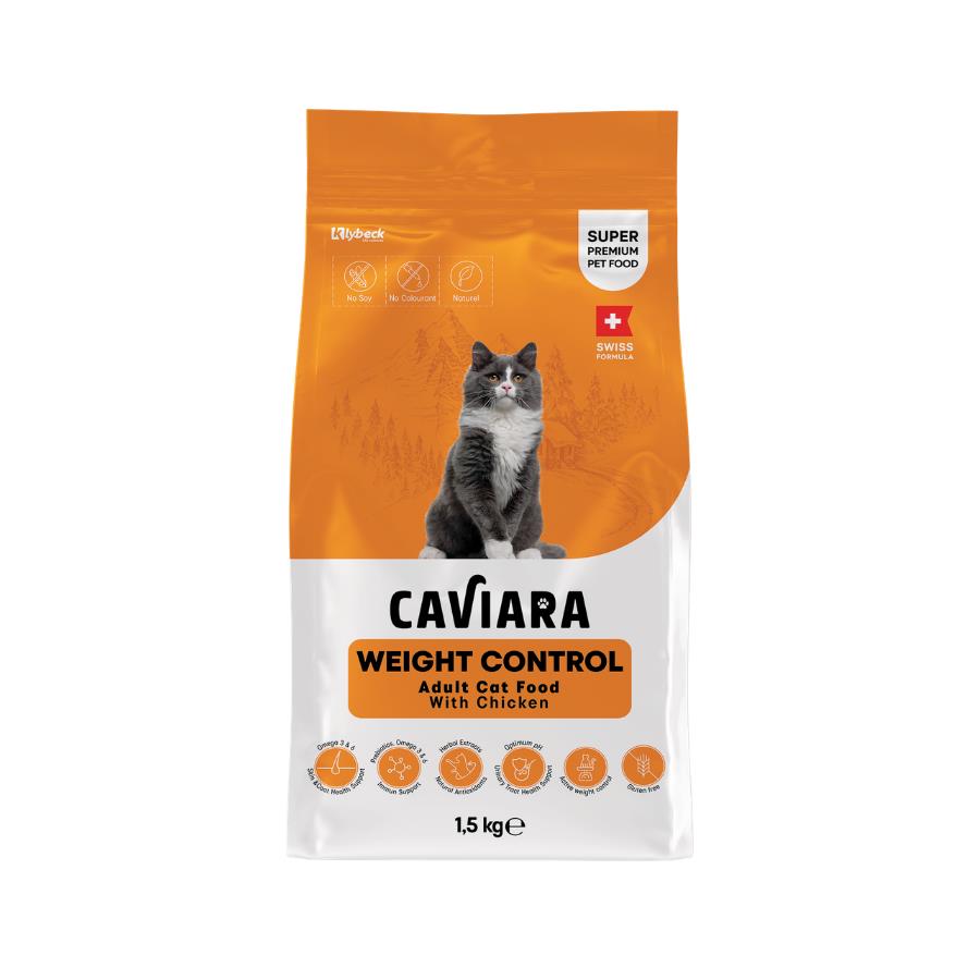 Caviara Kilo Kontrol Destekli Tavuklu Yetişkin Kedi Maması
